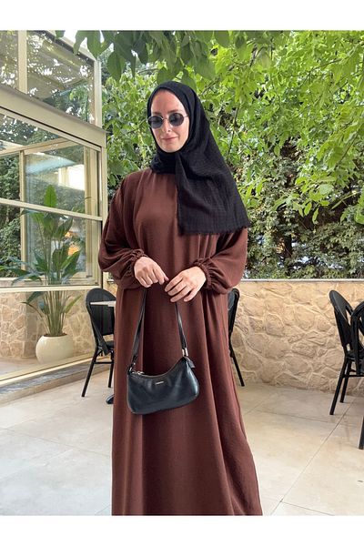 Melek aydın Elastic Sleeve Dress
