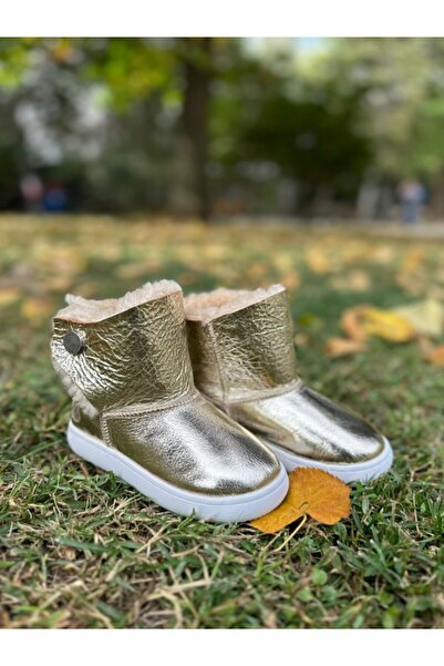 Ateş Hakiki Deri Kürklü Bebek & Çocuk Bot Ayakkabı