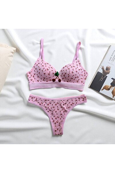 ARONA Balensiz Desteksiz Kiraz Desenli Südyen Takımı