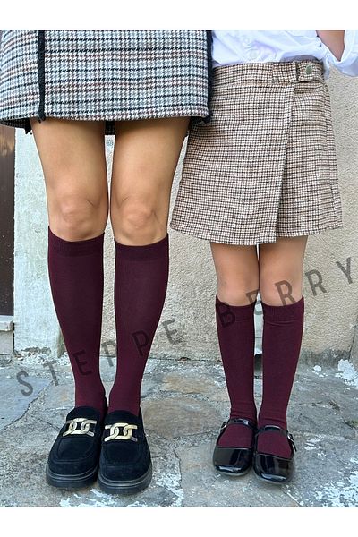 STEPPE BERRY Knee-High Casual and School Socks