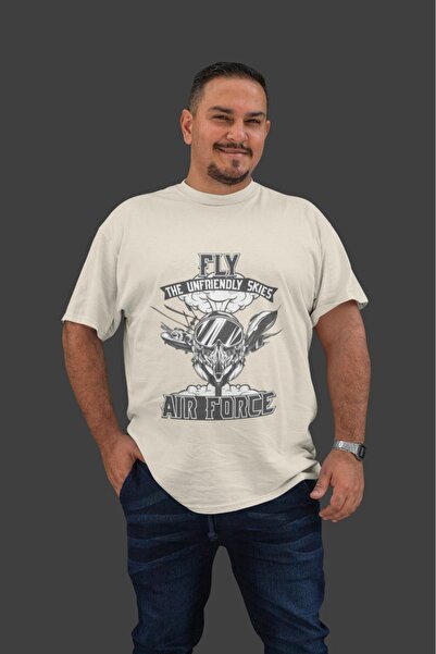 ArtYus ΑΝΔΡΙΚΟ T-SHIRT FLY AIR FORCE BYZ TRANSFER ΜΕ ΣΤΡΟΓΓΥΛΗ ΛΑΜΠΑΡΙΑ ΚΑΙ Κ...