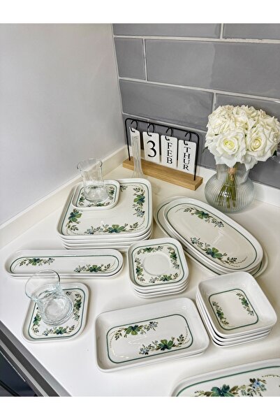 dunyazuccaciye Dolse 6 Kişilik Porselen Kahvaltı Takımı