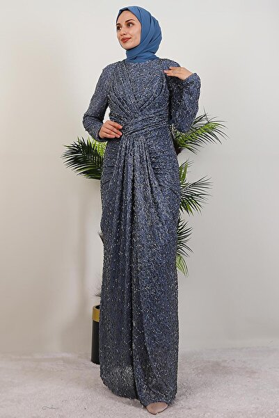GİYZAMİLA Φόρεμα καπνού Hijab Indigo