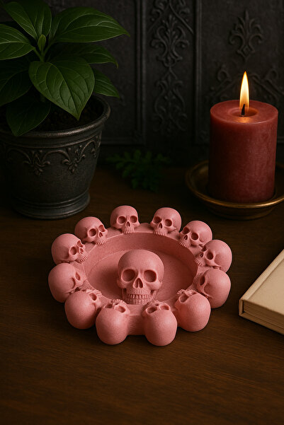 ZEROXO منفضة سجائر على شكل جمجمة قوطية