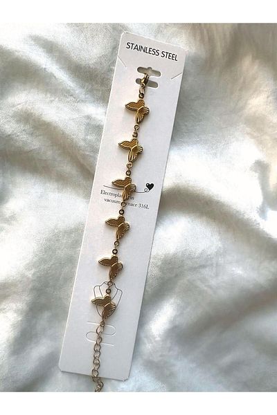 DEFORA Gold Steel Butterfly Women's Necklace