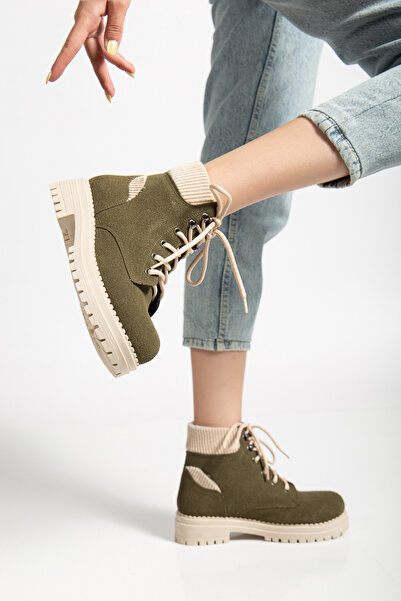 MİSS ZÜLÜF Women's Casual Fleece Lining Winter Height Keep Warm Non-Slip Thermolastic Sole Long Omrlu Material Boots