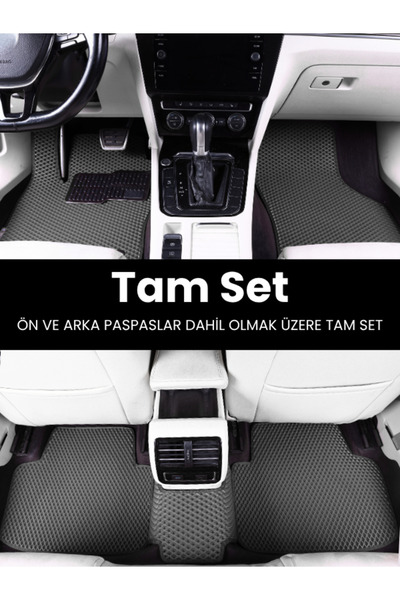 stiloto VOLKSWAGEN PASSAT B6 (2005-2010) Uyumlu EVA Paspas Tam Set–Oto Paspas,Araca Özel,Su Geçirmez