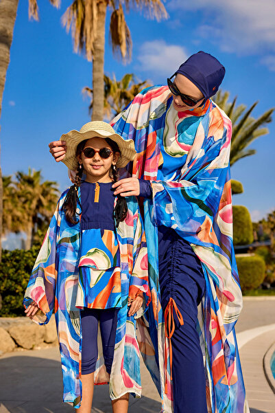 Marina Swimwear Girls' Beach Pareo - Colorful Patterned, Lightweight Chiffon Pareo Cp2506