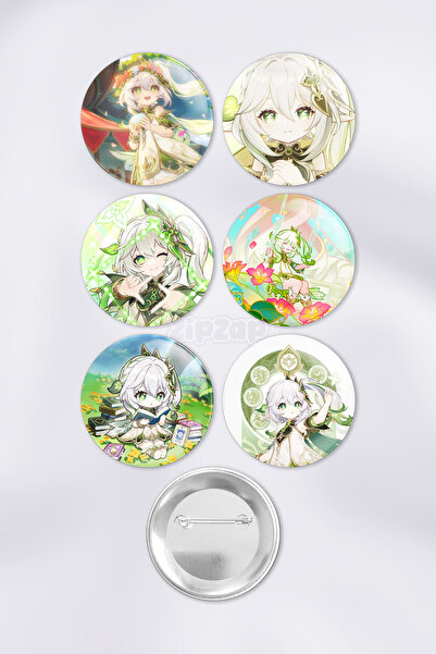 ZipZap Nahida Lesser Lord Kusanali Buer Genshin impact Çanta Süsü Rozet İğnel...