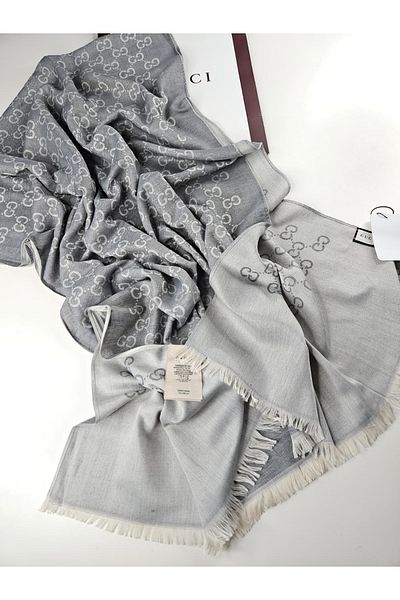 Webinay Home G Pattern Long Label Silk Wool Cotton Shawl Summer 4 Seasons Silk Scraf Hijab