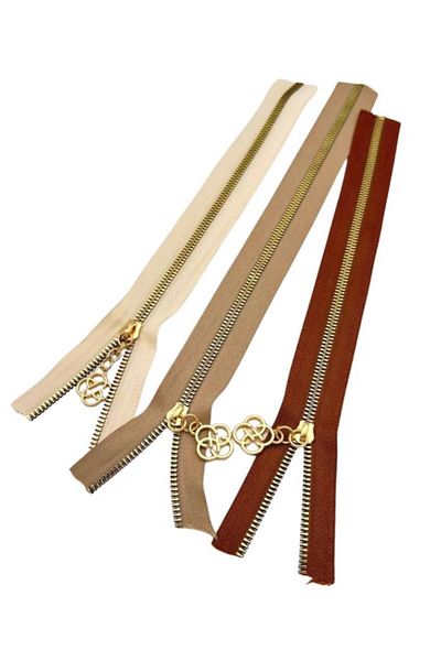 angel çanta aksesuar Angel Bag Accessory Zipper Set with Head 30 cm Light Gold Metal (Tan, Cream, Beige)