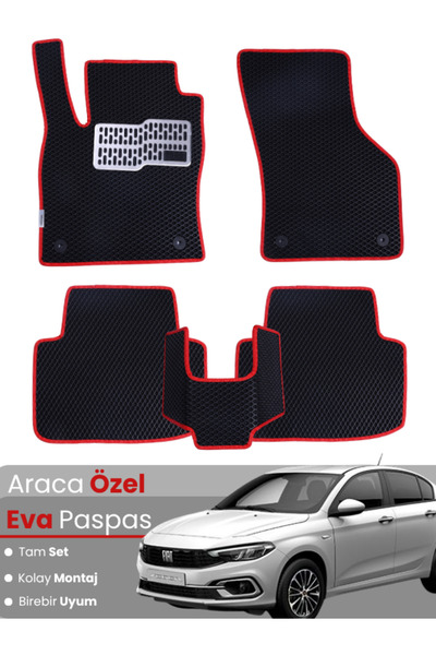 stiloto Fiat Egea (2015-2025) Uyumlu EVA Paspas Tam Set – Birebir Uyum, Araca...