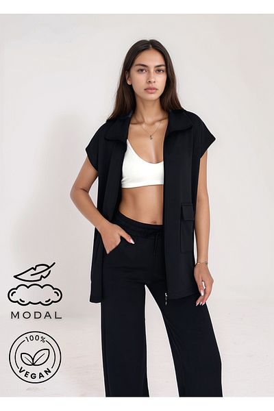 Bled Women's Double Modal Fabric Suit with Zipper Pocket