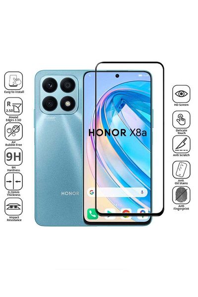 Generic Tempered Glass Screen Protector For Honor X8a - Black