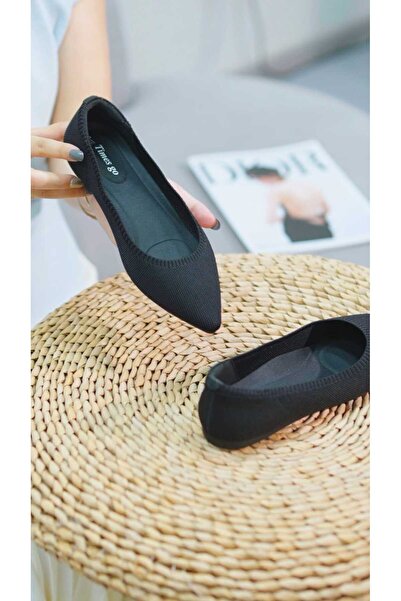 footella Kadın Siyah Günlük Babet – Şık, Hafif, Makinede Yıkanabilir