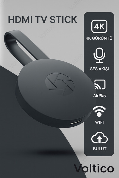 Voltico 4K HDMI TV Stick – Telefon, Tablet ve Laptop Ekran Yansıtma Cihazı