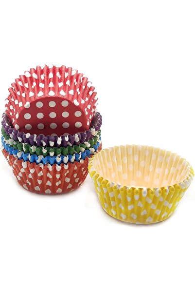 TARIK HOME 50 Adet Muffin Cupcake Kağıdı, Renkli Kağıt Muffin Kek Kalıbı Desenli
