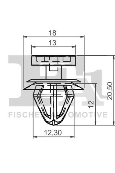 FA1 21-40057.10, Clips pentru acoperire decorativă și protecție