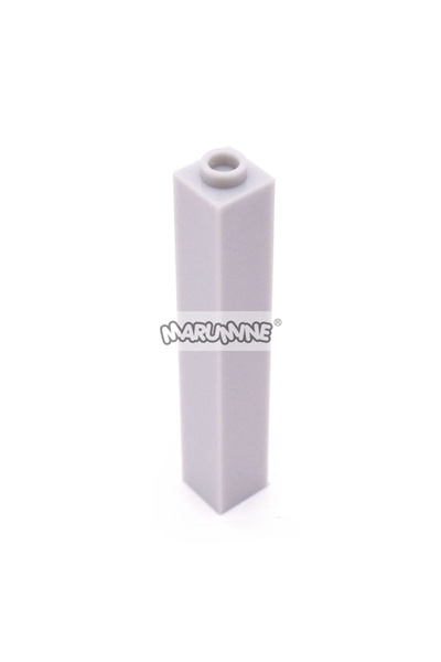choice2 مجموعة مكعبات البناء الكلاسيكية Marumine MOC 2453 1x1x5 عالية المكعب، رمادية فاتحة، 20 قطعة، منزل مدينة DIY Con