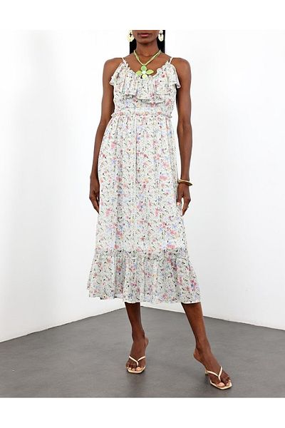 boutich Women's Chifon Flowered Dress - 504814