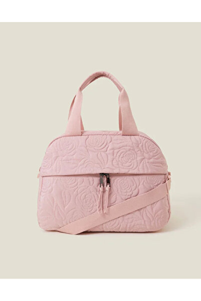 Accessorize Gül Nakışlı Seyahat Çantası Pembe