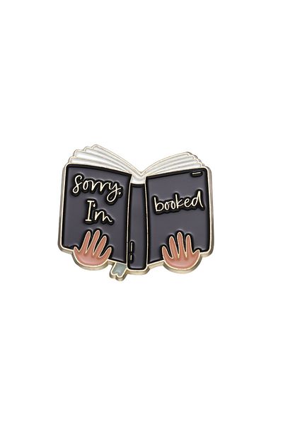 Choice Style 30 Creative Book Collection Enamel Pins Coffee Lazy Cat Bookworm Nerd Magic Book Brooches Lape
