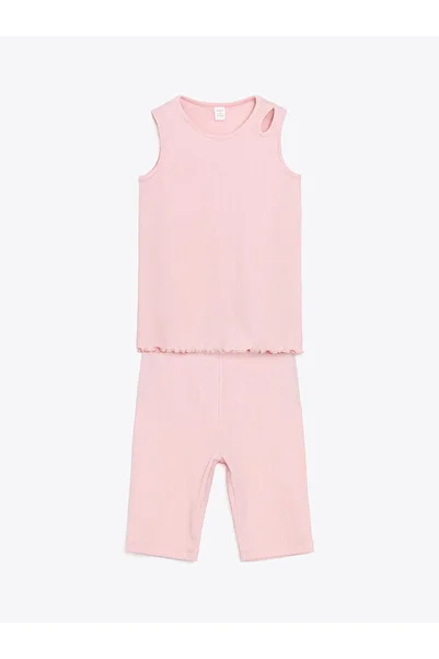 LC Waikiki Crew Neck Girl's Undershirt and Leggings 2 Pcs