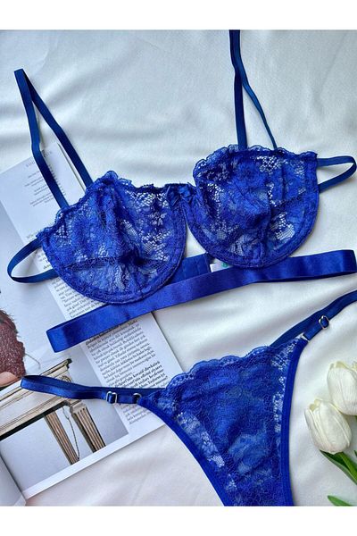 SİLVER MİRROR Lace Underwire Bra Underwear Bralet Suit