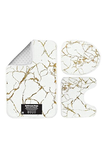 Generic طقم سجاد حمام من LIKEAN، 3 قطع، مصنوع من إسفنج بوليستر ميموري فوم، ما...