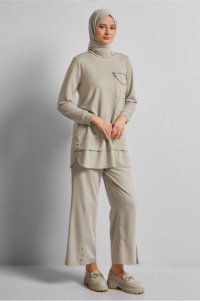 Alvina Chain ​​Detail Tracksuit Tunic 45628
