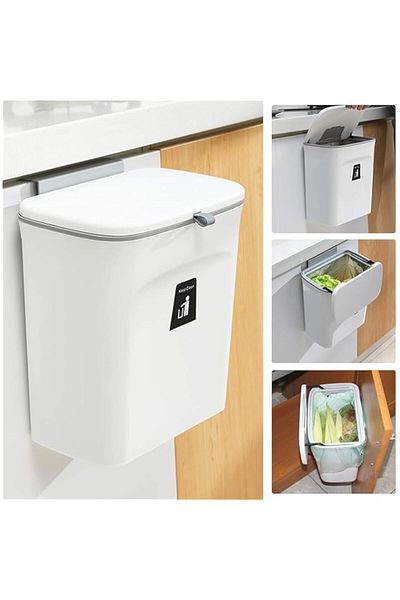 Generic GIYIHKIO Kitchen Trash Can for Countertop or Under Sink, Mountable Indoor Composter,Hanging Small T