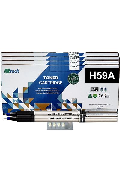 Retech Set Cartus Toner Compatibil HP59A, 4xCF259A Negru, 12000 pag cu chip, 2Roller si 4CD-R Maxell
