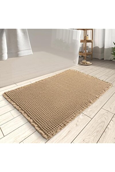 Generic سجادة حمام وافل من يباير، سجادة حمام بنية اللون، سجادة حمام فائقة الا...