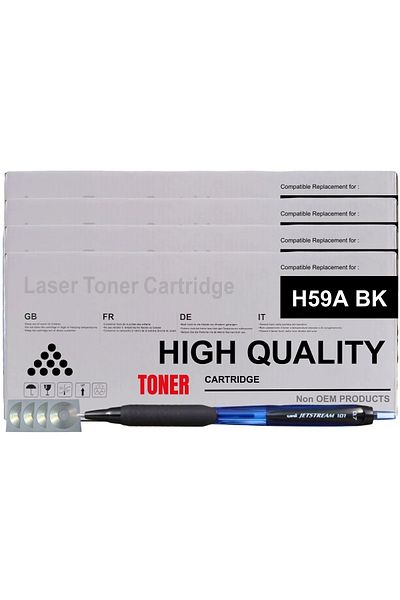 Non-OEM Set Cartus Toner Compatibil HP59A, 4xCF259A Negru, 12000pag, cu chip, Pix Jestream si 4CD-R Maxell