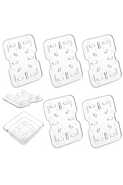 Generic 6 Pack Clear Acrylic Drain Rack Shelf for 1/6 Size Food Pan, Kitchen ...