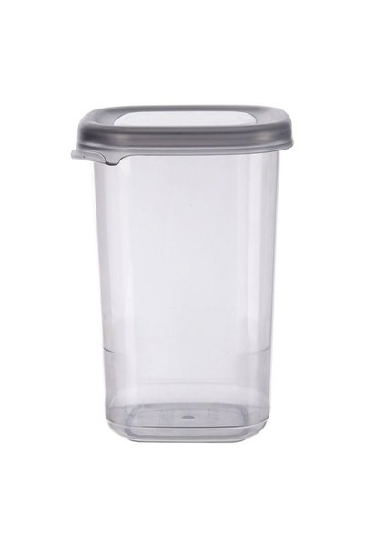 Orion Recipient Produse Vrac Sticla, 450 ml, 8x8x12 cm, Stivuibil, Gri Inchis