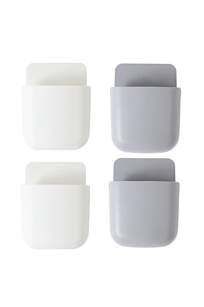 Generic 4 PCS Wall Mounted Phone Holder, Remote Control Holder, Universal Pho...
