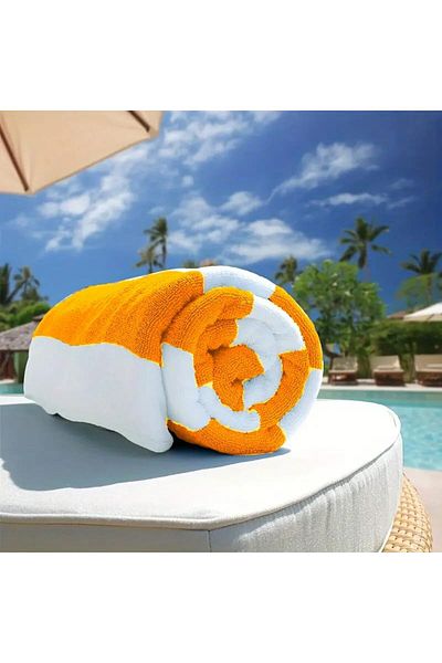 MAXQON Beach Towel - 100% Cotton 600 GSM Over Sized (90x180cm), Highly Absorbent Bath Sheet For Pool