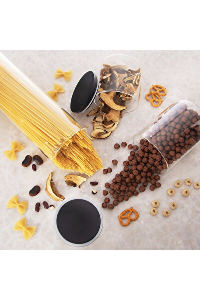 shumee Glass container for bulk products with lid and seal 1.5 l