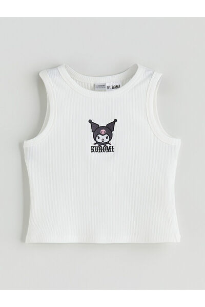 LC Waikiki Crew Neck Kuromi Embroidered Girls' Tank Top and Shorts