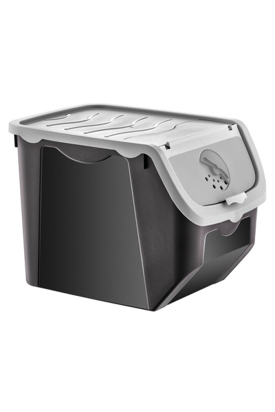 shumee Fruit and vegetable container with lid, grey, 12 l