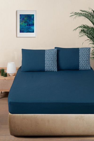 VENICA MASCUSE Double Fitted Sheet Set Ranforce