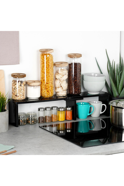 shumee Black corner kitchen shelf 47x32x15.5 cm