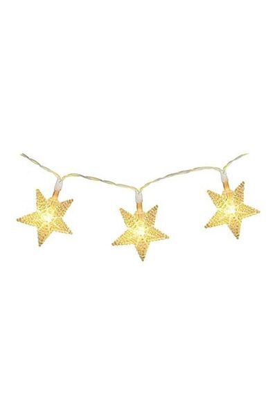 Generic 10-Star LED String Curtain Light Yellow 8.2x2.6feet
