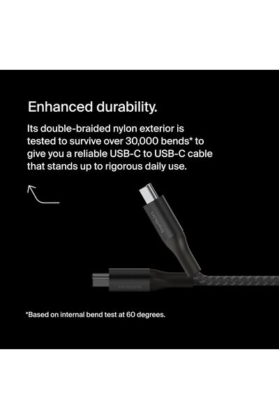 Belkin BoostCharge USB-C to USB-C Power charger cable, USB-IF certified fast charging cable with 240