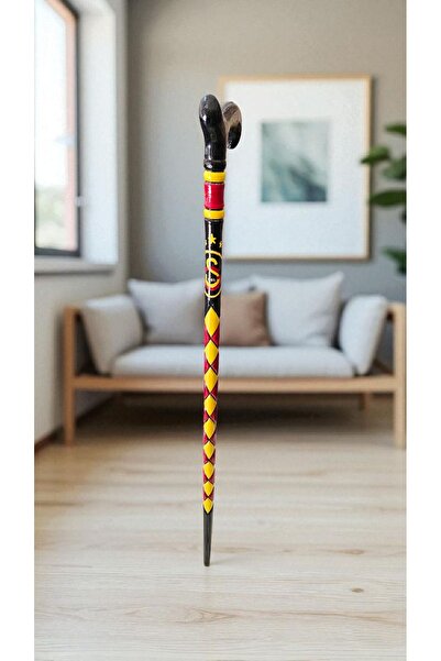 AHŞAPCİTY Özel İşlemeli Devrek Bastonu (Kızılcık Ağacı) Galatasaray