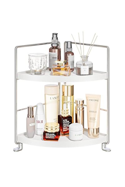 Generic KINGBERWI 2-Tier Corner Storage Shelf, Bathroom Organizer Countertop,...