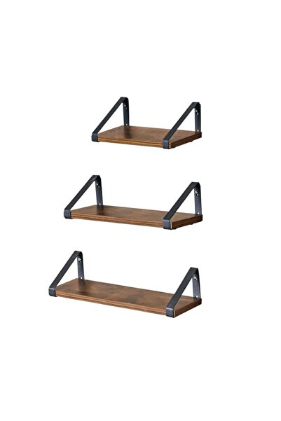 Generic VASAGLE Floating Shelves Wall Mounted, Industrial Shelf, Set Of 3, St...