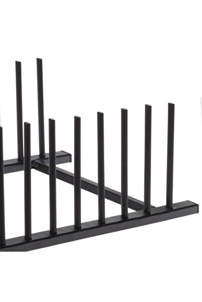 shumee Black metal plate cover and stand 34.5x12.5x12 cm