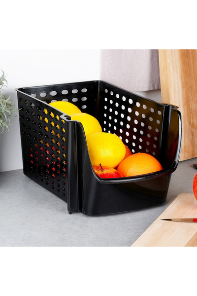 shumee Fruit and vegetable container, black, 29x21x16 cm